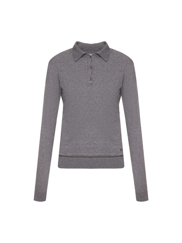 Сіре жіноче поло — вигляд спереду